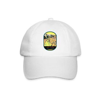 Albufeira Algarve Portugal, beach summer retro sun - Baseball Cap - white/white - Front