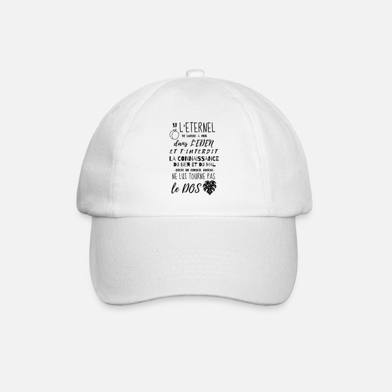 Si l'Eternel t'interdit la connaissance méfie toi! - Casquette classique - blanc/blanc