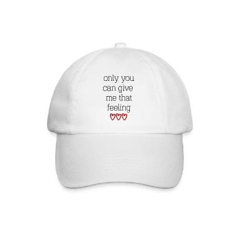 love love Saint-Valentin en amour Dicton anglais - Casquette classique - blanc/blanc - Devant