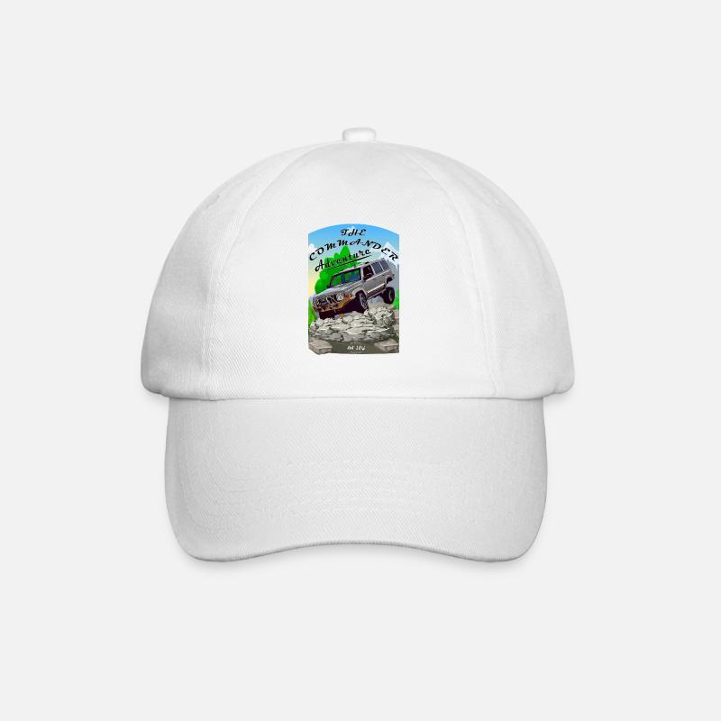 Commaner adventure - Baseball Cap - white/white