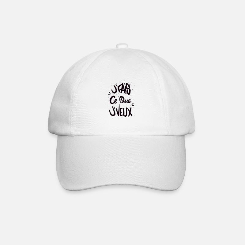Je fais ce que je veux - Casquette classique - blanc/blanc