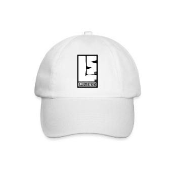 L.S.ILLUSTRATIONS LOGO - Baseballkappe - Weiß/Weiß - Vorne