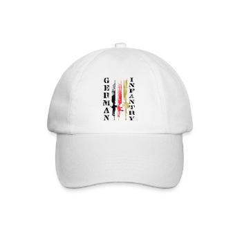 Deutsche Infanterie - Baseballkappe - Weiß/Weiß - Vorne