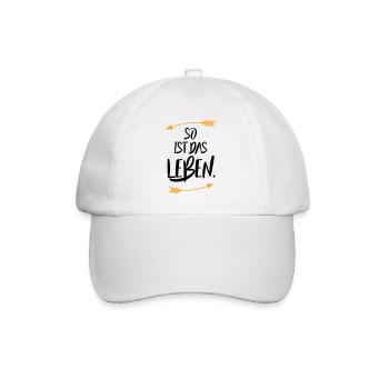 So ist das Leben - Baseballkappe - Weiß/Weiß - Vorne