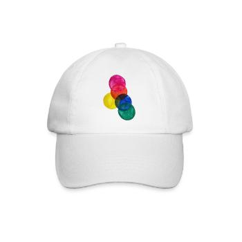 Coloured Circles - Baseballkappe - Weiß/Weiß - Vorne