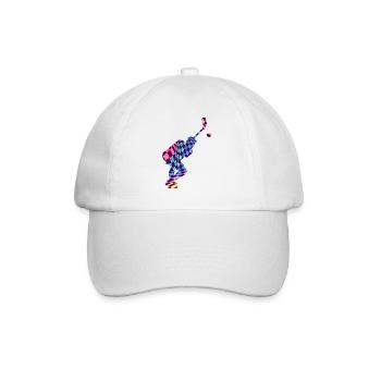floorball floorball floorball is art - Baseball Cap - white/white - Front