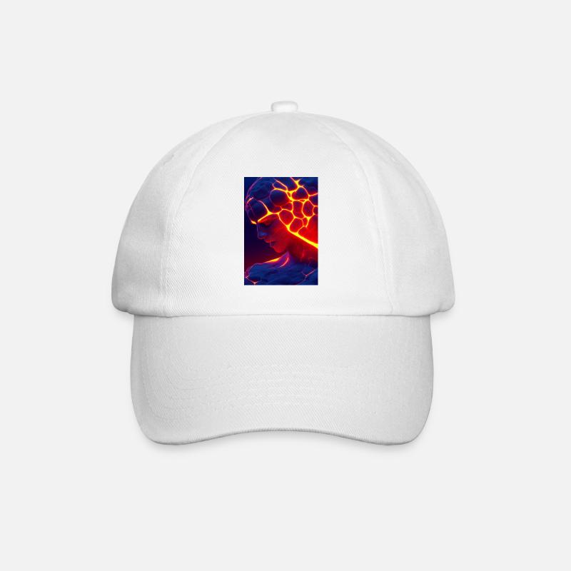 Lava-Mann - Baseballkappe - Weiß/Weiß