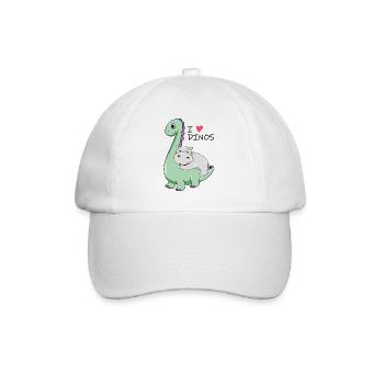 I love dinos - Baseball Cap - white/white - Front