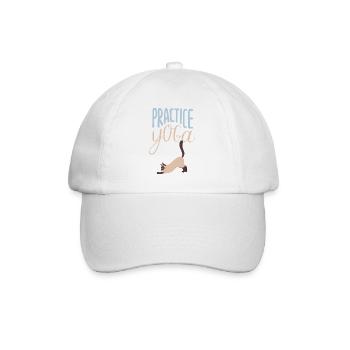 Yoga praktizieren - Chat - Baseballkappe - Weiß/Weiß - Vorne