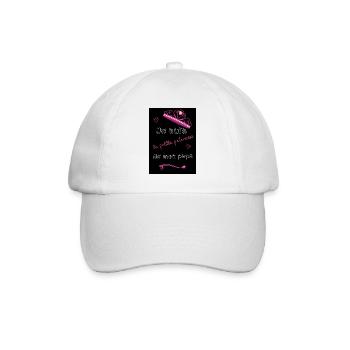 Je suis la petite princesse de mon papa - Casquette classique - blanc/blanc - Devant