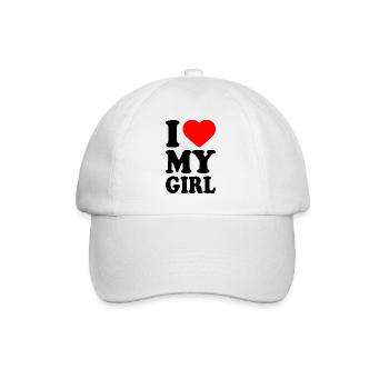 I love my girl - Casquette classique - blanc/blanc - Devant