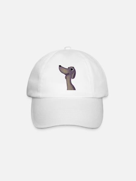 Funny dog - Baseball Cap - white/white