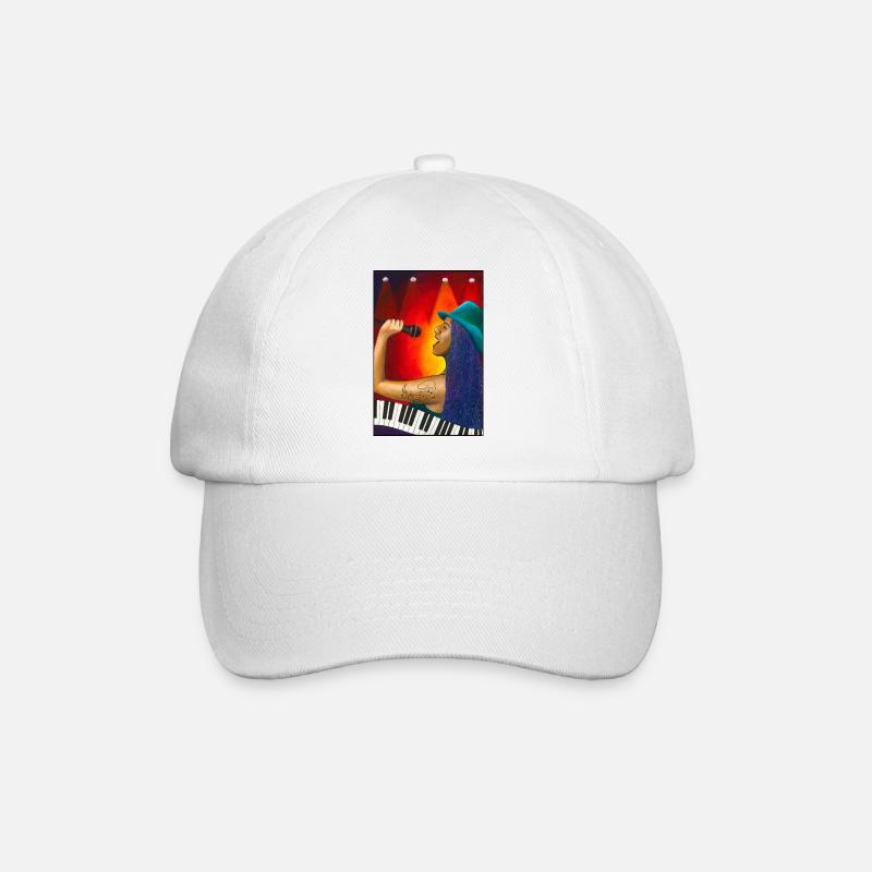 Singer, piano - Baseball Cap - white/white