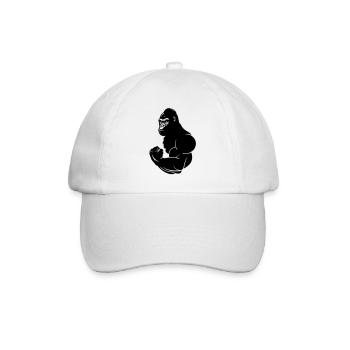 Gorilla Strong - Baseball Cap - white/white - Front