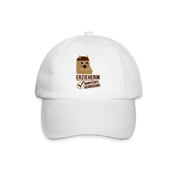Erzieherin (Daumen hoch, Kawaii) - Baseballkappe - Weiß/Weiß - Vorne