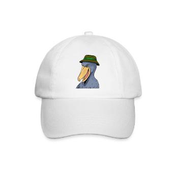 Schuhschnabel Vogel Ornithologe Wald I Geschenk - Baseballkappe - Weiß/Weiß - Vorne