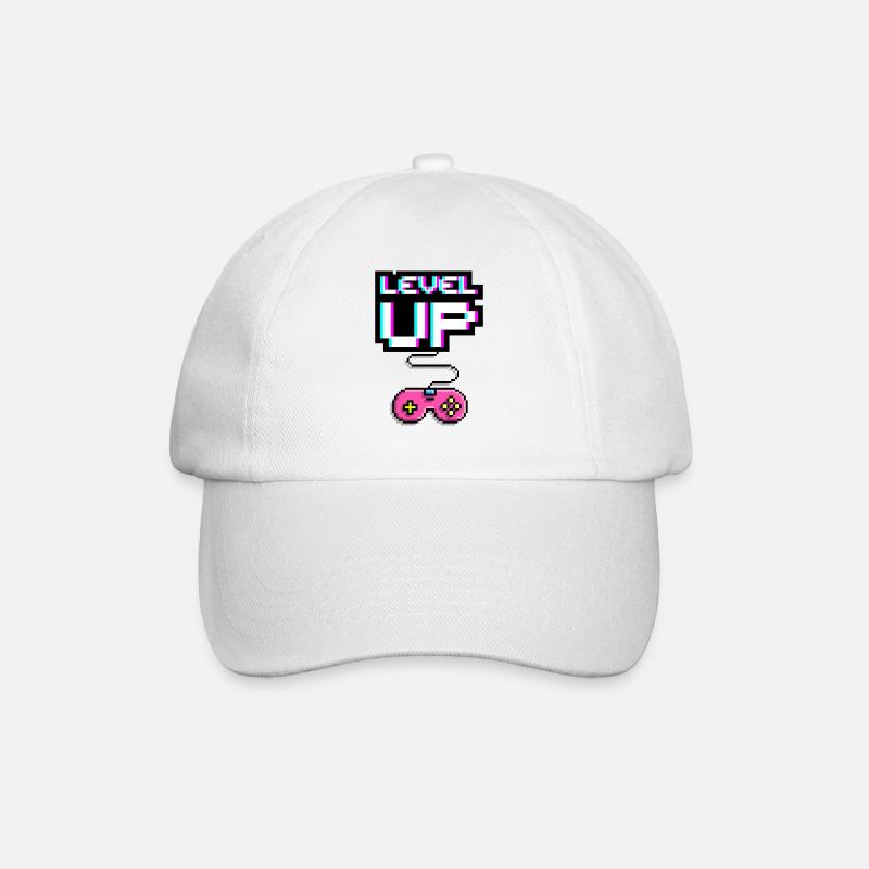Level Up - Baseballkappe - Weiß/Weiß