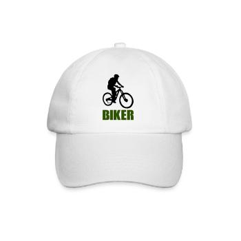 biker - Baseball Cap - white/white - Front