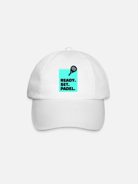 Padel Tennis Sport Déclaration Joueur Padel Jeu - Casquette classique - blanc/blanc