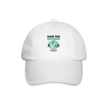 Save The Nature Earth Day Love The World - Baseballkappe - Weiß/Weiß - Vorne