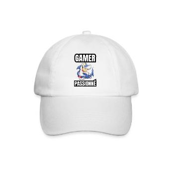 gamer passionné - Casquette classique - blanc/blanc - Devant
