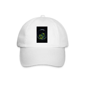 Nuages dans une bulle jaune 2 - Casquette classique - blanc/blanc - Devant