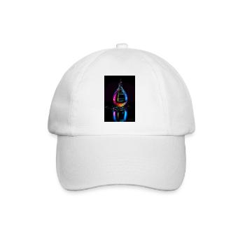 Tropfen neon 7 - Baseballkappe - Weiß/Weiß - Vorne
