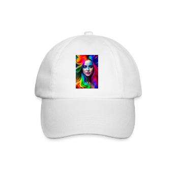 Neon Beauty 3 - Baseball Cap - white/white - Front