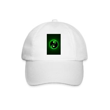 Yin Yang grün 2 - Baseballkappe - Weiß/Weiß - Vorne