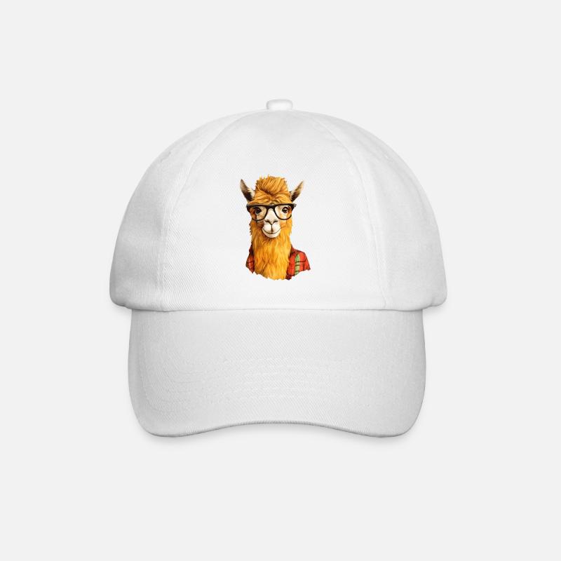 Lama-Liebhaber #lama - Baseballkappe - Weiß/Weiß