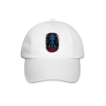 elephants elephant sun lotus flower sayings - Baseball Cap - white/white - Front