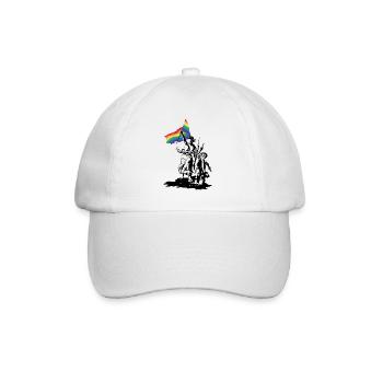 La liberté guidant les LGBT - Casquette classique - blanc/blanc - Devant