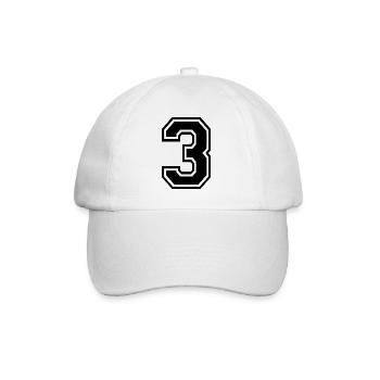 3 - Baseballkappe - Weiß/Weiß - Vorne