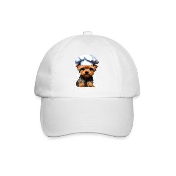 Yorkshire Terrier Cuisine chiot Restaurateur Chien - Casquette classique - blanc/blanc - Devant