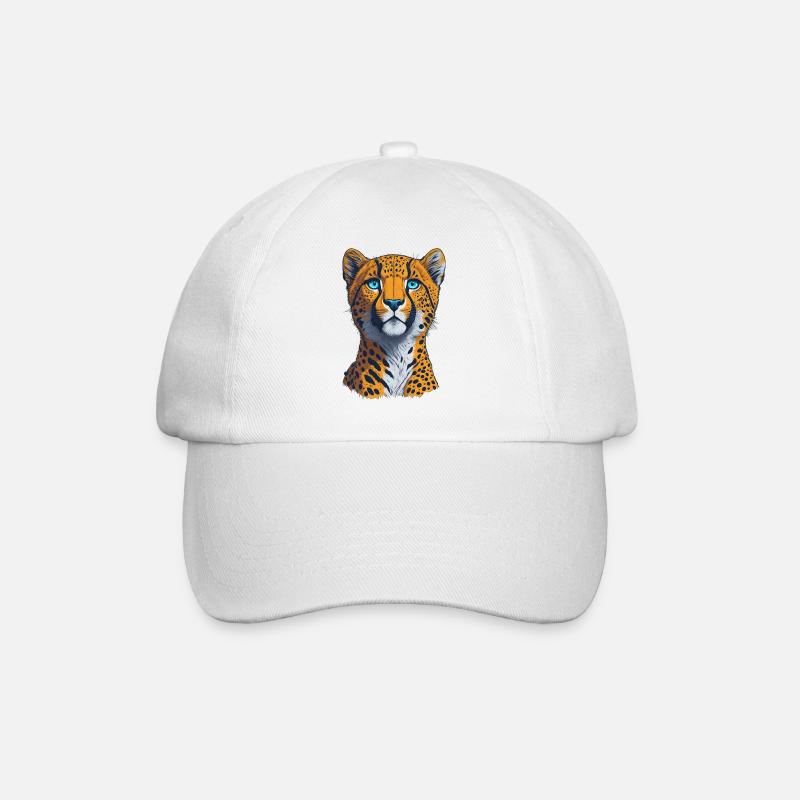 Gepard I Raubkatze der Savanne Afrikas I Geschenk - Baseballkappe - Weiß/Weiß