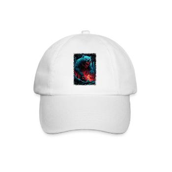 funny sayings caffeine addict bridge the gap - Baseball Cap - white/white - Front