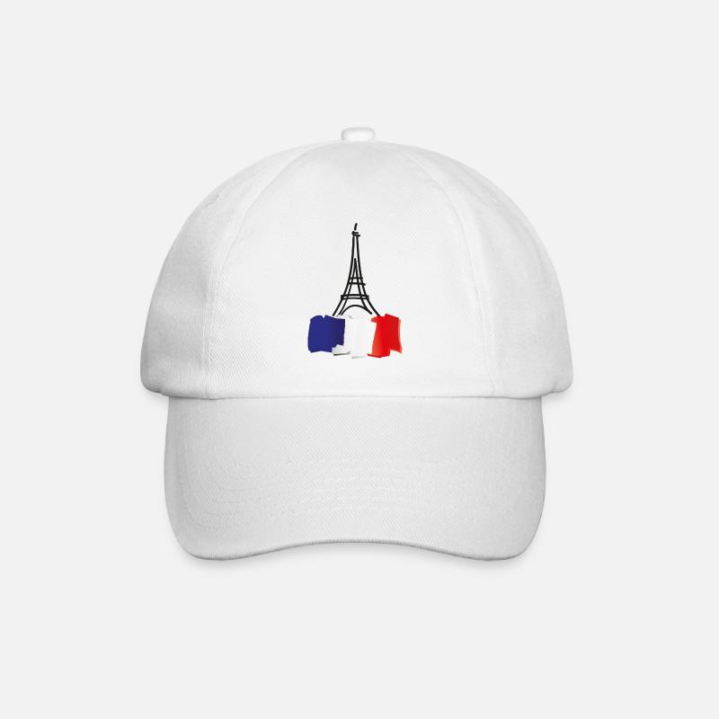 paris eiffelturm - Baseballkappe - Weiß/Weiß