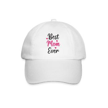 Beste Mutter aller Zeiten - Baseballkappe - Weiß/Weiß - Vorne