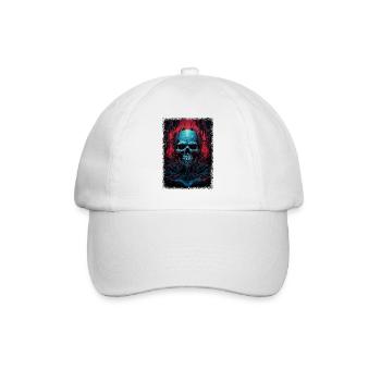 Scary Skateboarding Bday Skull Skeleton Costume - Casquette classique - blanc/blanc - Devant