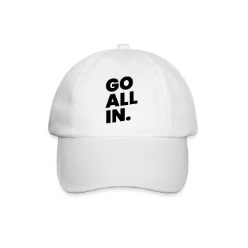 Go all in - Baseball Cap - white/white - Front