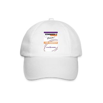VENDREDI CHANZY ORANGE - Casquette classique - blanc/blanc - Devant