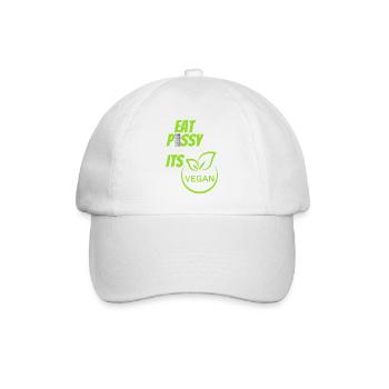 EAT PSSY its Vegan - Baseball Cap - white/white - Front