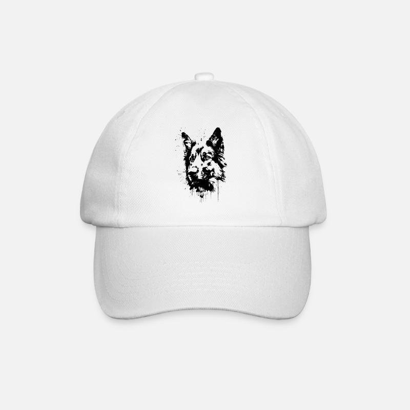 Deutscher Schäferhund - Baseballkappe - Weiß/Weiß