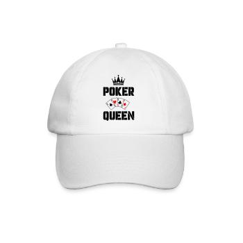 poker queen - Baseballkappe - Weiß/Weiß - Vorne