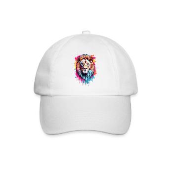 Tête de lion colorée - Casquette classique - blanc/blanc - Devant