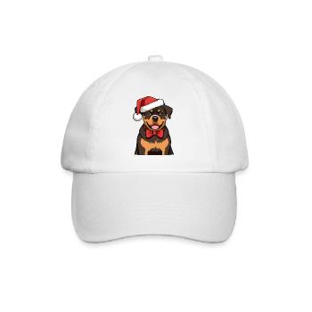 Rottweiler Weihnachten - Baseballkappe - Weiß/Weiß - Vorne