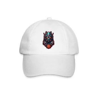Samurai Warrior - Japan - Robot - Baseball Cap - white/white - Front
