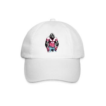 Gorilla Boxer Boxen - Baseballkappe - Weiß/Weiß - Vorne