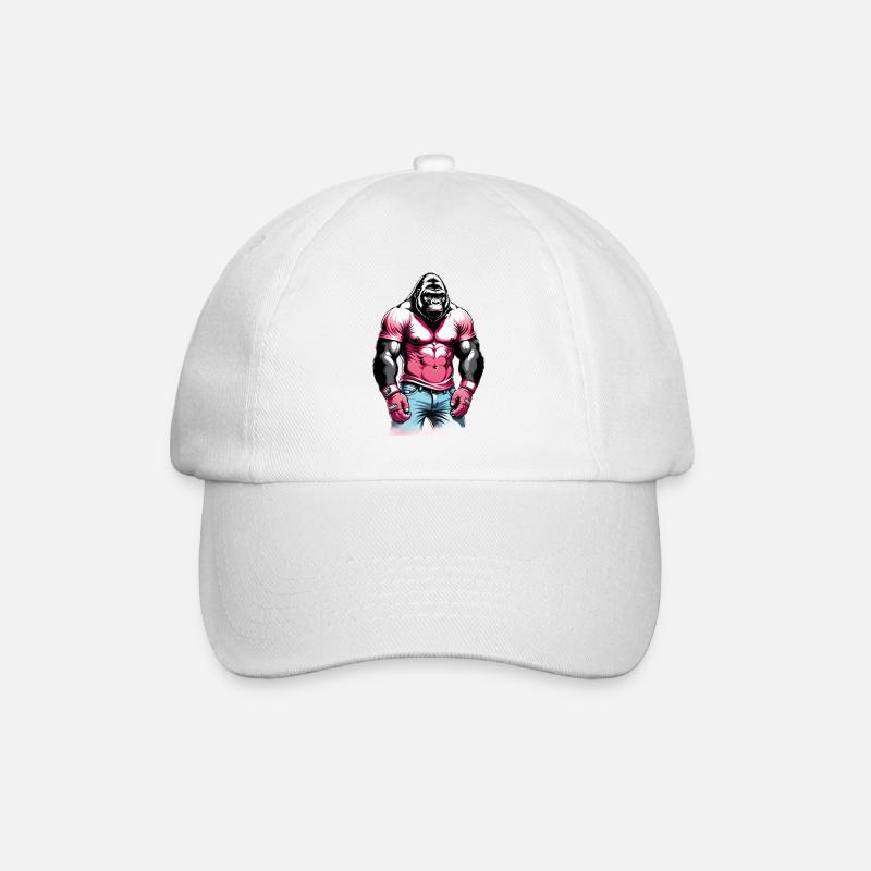 Gorilla Boxer Boxing - Baseball Cap - white/white