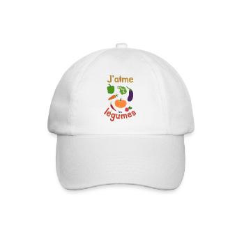 J'aime les légumes - Casquette classique - blanc/blanc - Devant